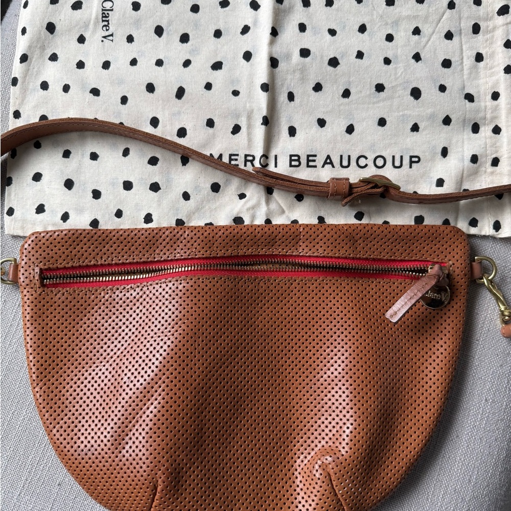 Clare V Brown Leather Crossbody Bag/Fanny